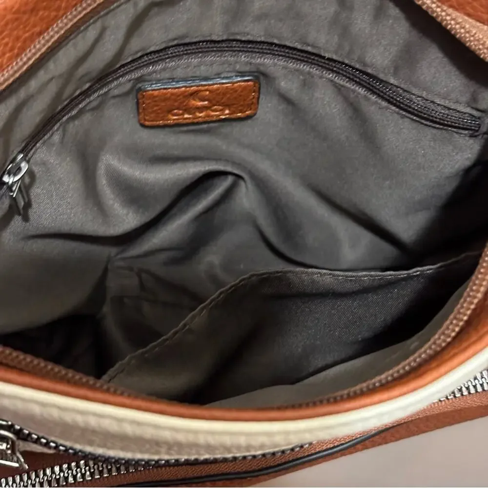 Cluci Cream and‎ Brown Crossbody Bag